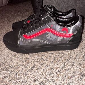 NWOT Vans Old Skool Midnight Shift Black Skull Shoes